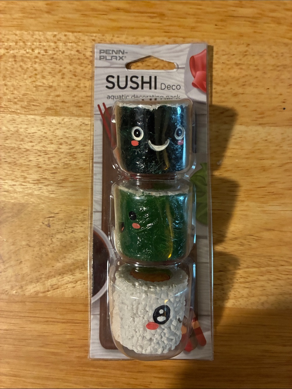 Sushi Deco Aquarium Ornaments - Black, Green, White